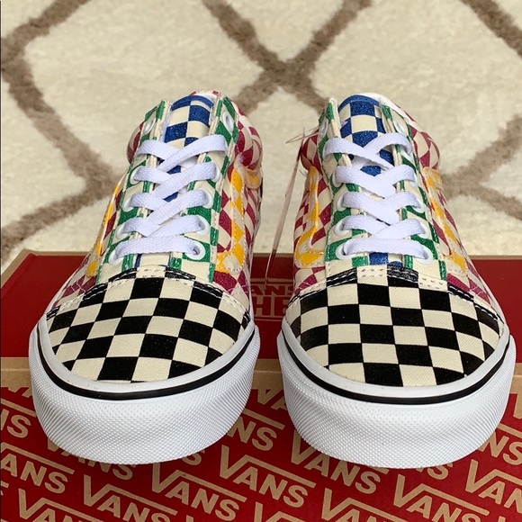 VANS OLD SKOOL GLITTER CHECK MultiTrWht WMNS - Picture 11 of 16